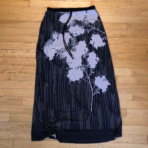 LAPIS Women's Long Pull-On Floral-Print Skirt